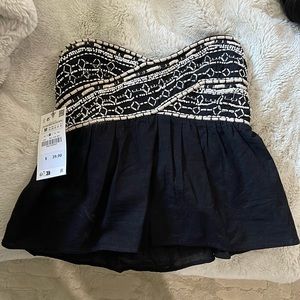 Zara beaded bandeau top NWT